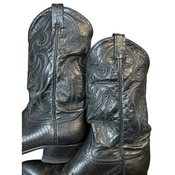 Tony Lama Western Leather Cowboy Boots Size 9.5 main image 12